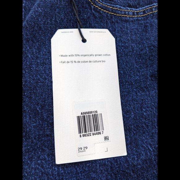 LEVIS Womens Jeans 70s High Rise Slim Straight Leg Dark Blue 29x29 NEW WITH TAGS - Picture 5 of 14